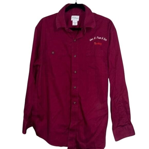 WearGuard Burgundy Long-Sleeve Button-Up Shirt Geo. R. True & Son Trucking Embro - Picture 1 of 4